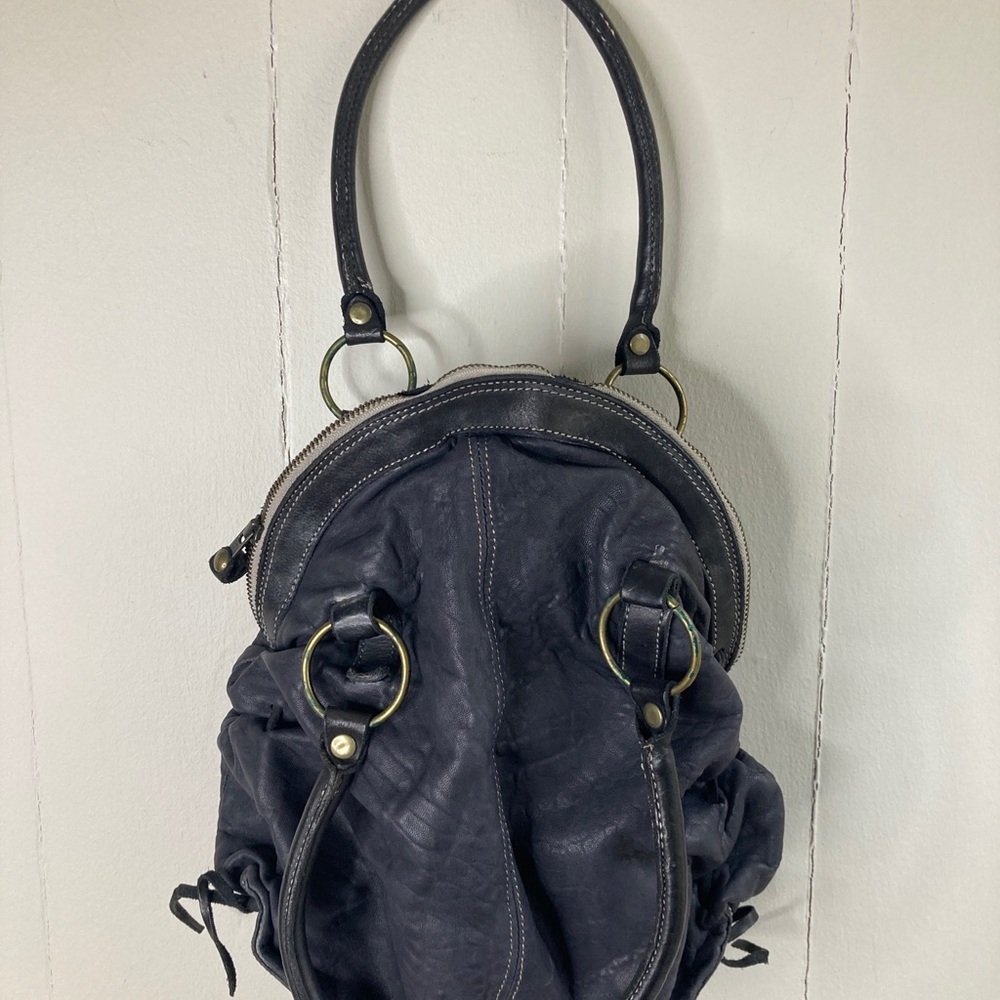 Collection Privee Black  Leather Bag Italy NWOT deconstructed Antwerp 7